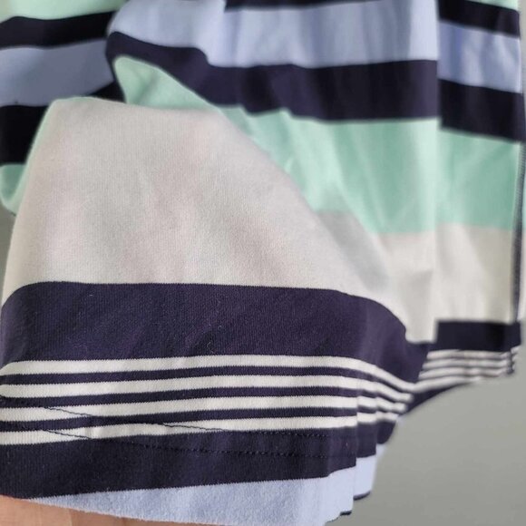 Lululemon cool racerback blue, white and light green striped tank top. EUC - Picture 6 of 6